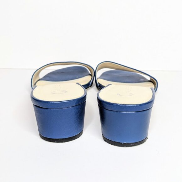 Alterre Interchangeable Navy Blue Sandal Womens 8 Leather Strappy Casual Comfort - Picture 8 of 9